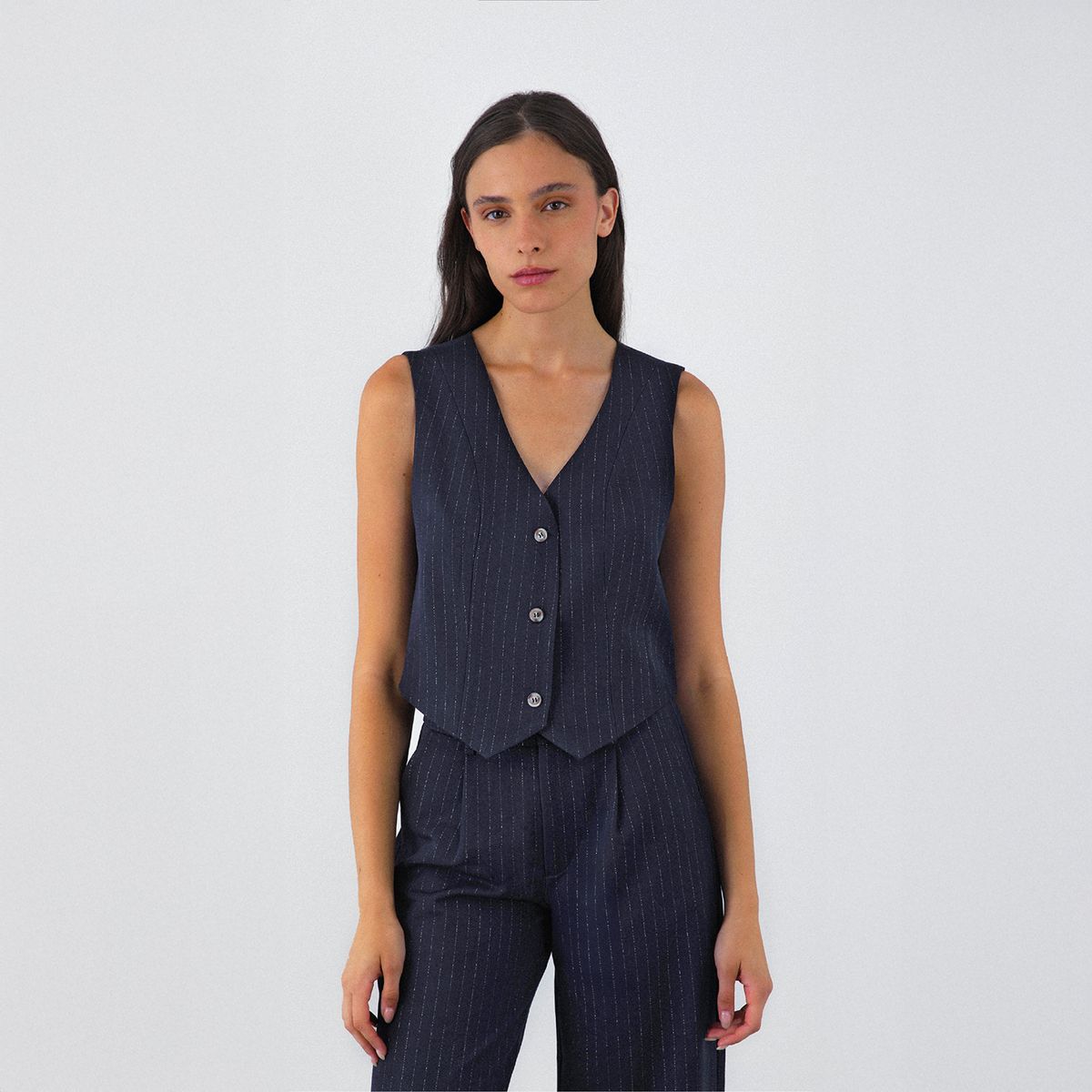 RAINDOOR - Vest Lineas Lurex Azul Mujer Raindoor