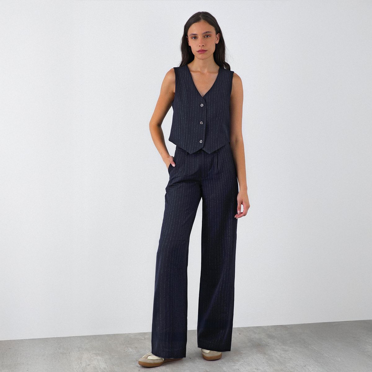 RAINDOOR - Vest Lineas Lurex Azul Mujer Raindoor