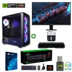 AMD CORP - Pc Gamer Ryzen 7 5700X - 32GB RAM - RTX 4060 - 2TB (Monitor27" + Parlante + HP) P1