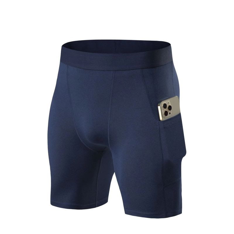 CRUSEC - Short Deportivo Calza Hombre Gimnasio Licra Con Bolsillo