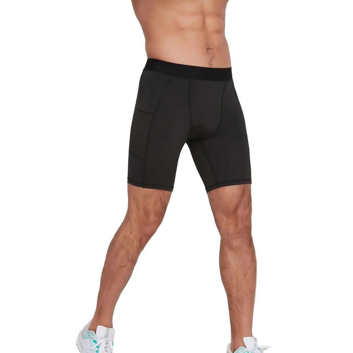 CRUSEC - Short Deportivo Calza Hombre Gimnasio Licra Con Bolsillo