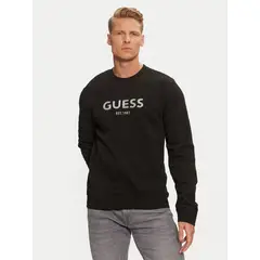 GUESS - Poleron Box Cn Sweatshirt Hombre Negro