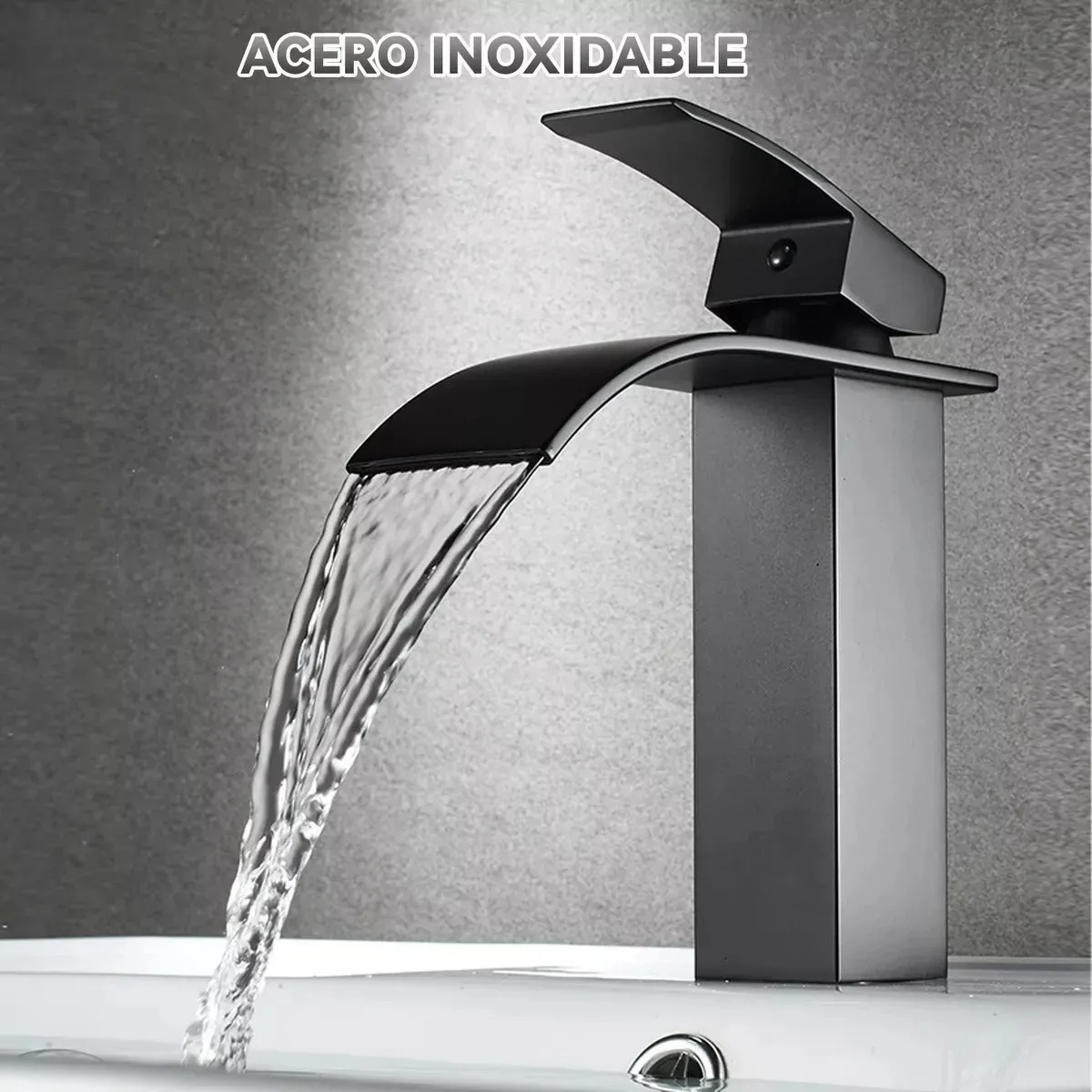 MUNDO MAGIA - Llave Monomando Lavamanos Grifería Baño Cascada Acero