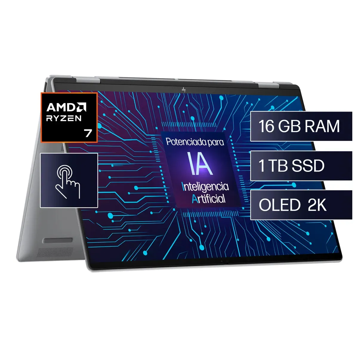 HP - Notebook HP 2 en 1 Envy x360 16-ad0003la AMD Ryzen 7 16gb Ram 1tb Ssd Windows 11 Home