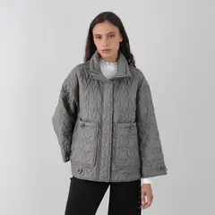 RAINDOOR - Chaqueta Acolchada Ajustable Gris Mujer