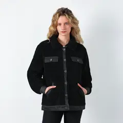 RAINDOOR - Chaqueta Chiporro Botones Abuca Negro Mujer