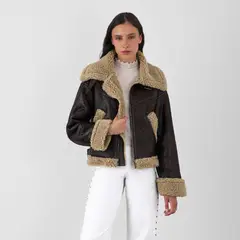RAINDOOR - Chaqueta Aviadora Bonded Café Mujer