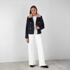 RAINDOOR - Chaqueta Marinera Azul Cuello Desmontable Mujer
