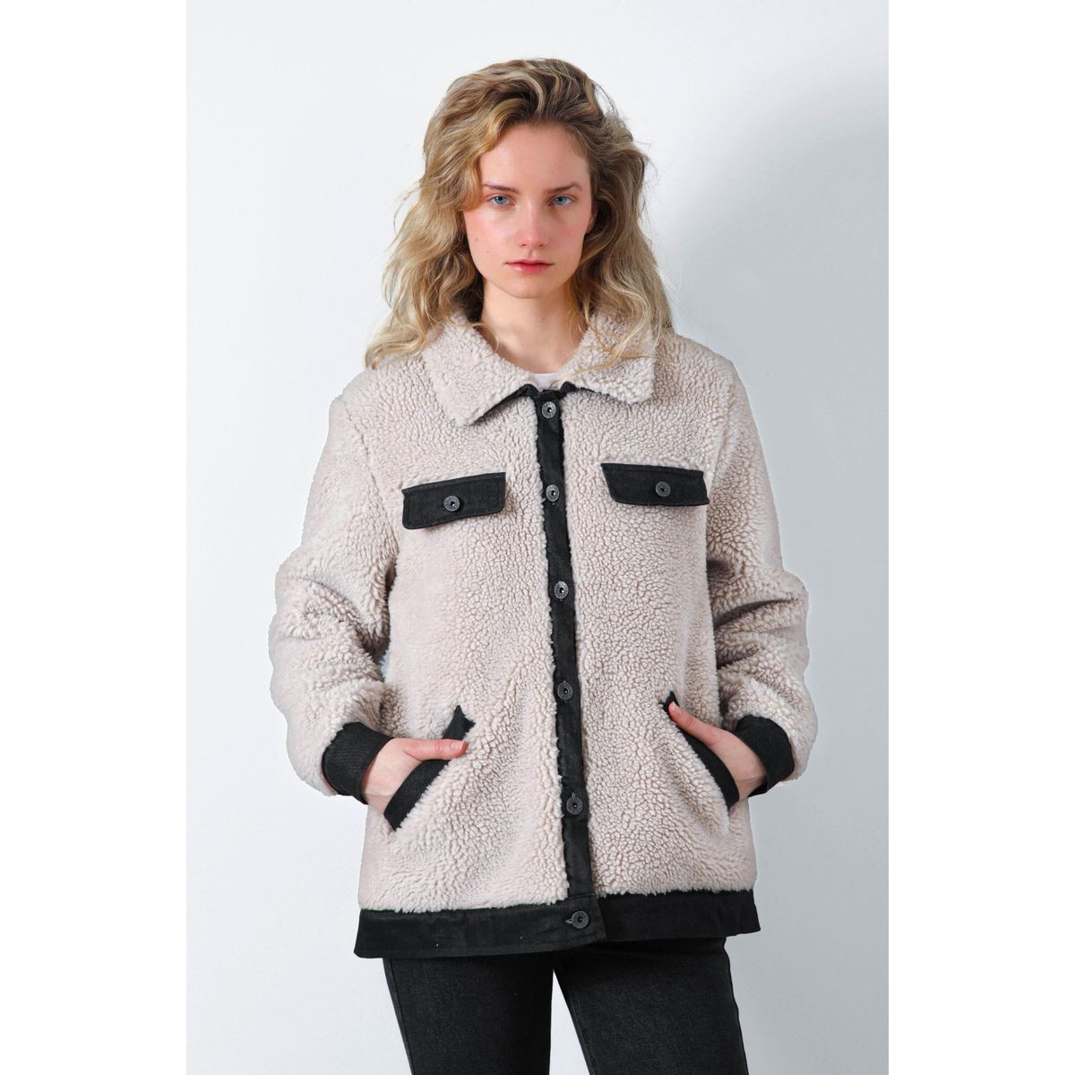 RAINDOOR - Chaqueta Chiporro Botones Abuca Gris Mujer Raindoor