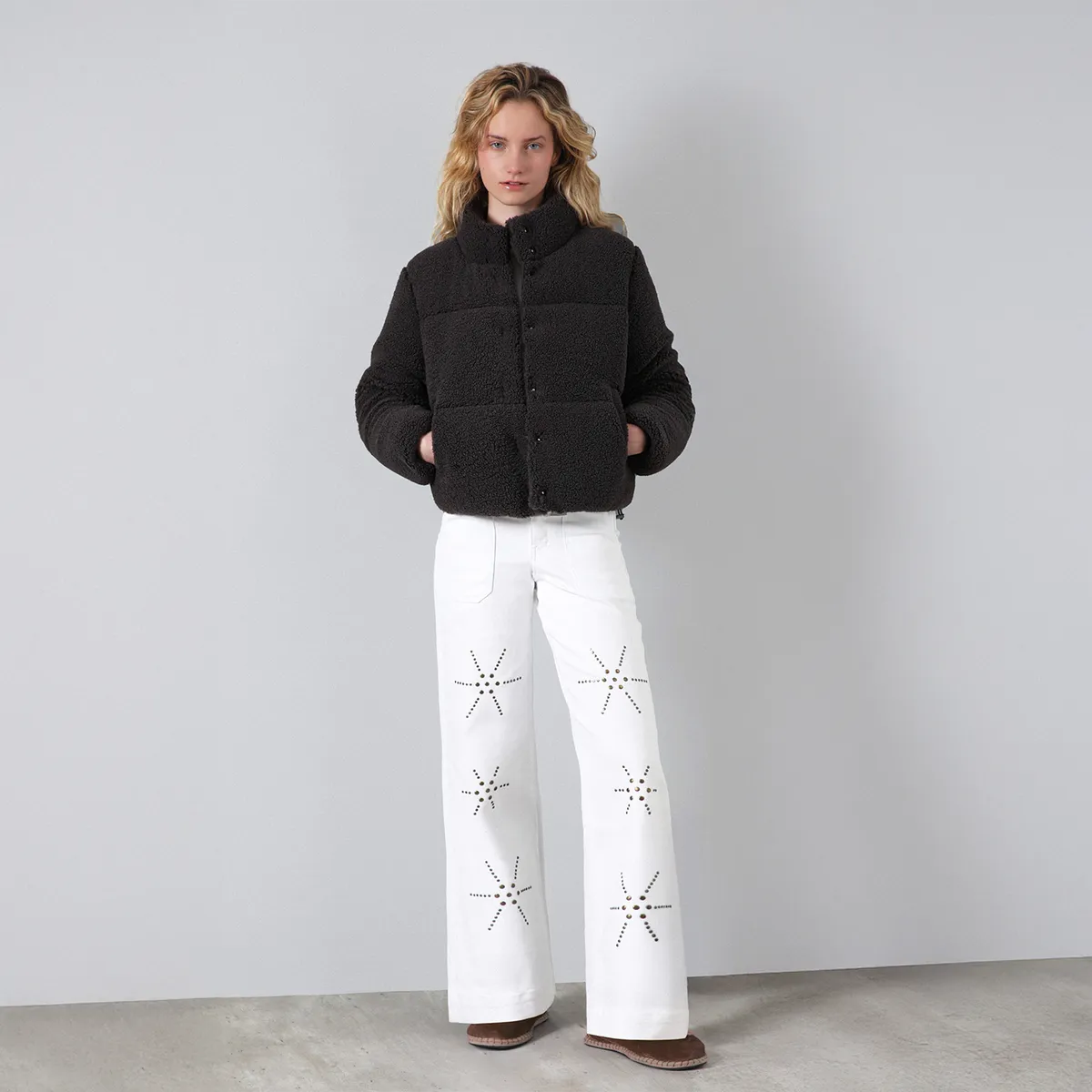 RAINDOOR - Chaqueta Puffa Chiporro Gris Mujer Raindoor