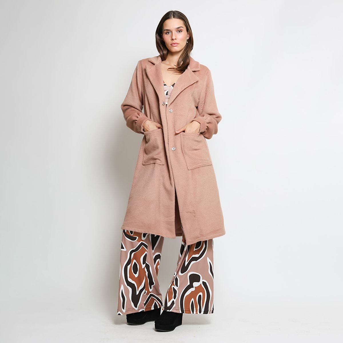 NATALIA SEGUEL - Chaqueta Antonia Larga Rosa Natalia Seguel