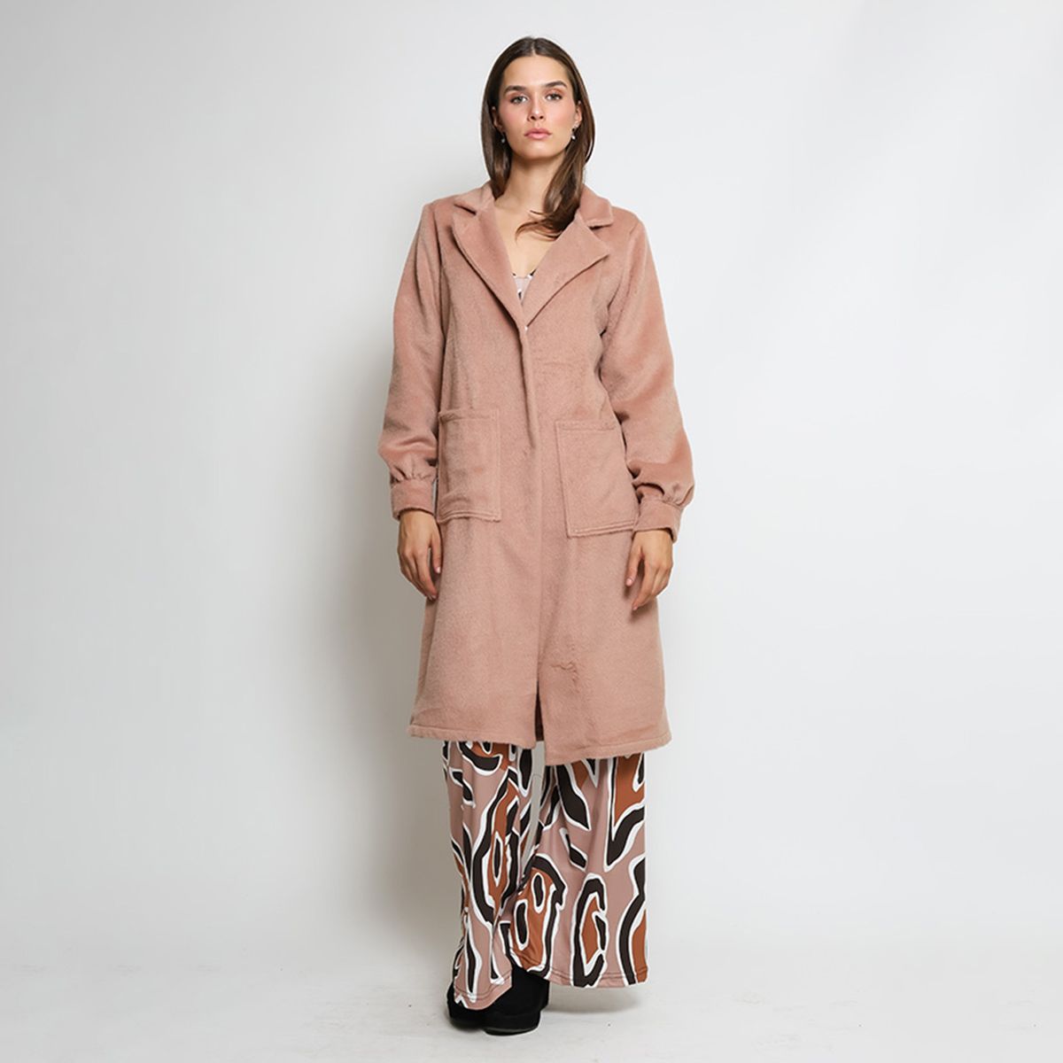 NATALIA SEGUEL - Chaqueta Antonia Larga Rosa Natalia Seguel