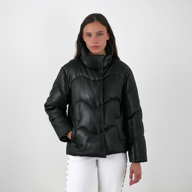 RAINDOOR - Puffa Pu Diagonal Negro Mujer Raindoor