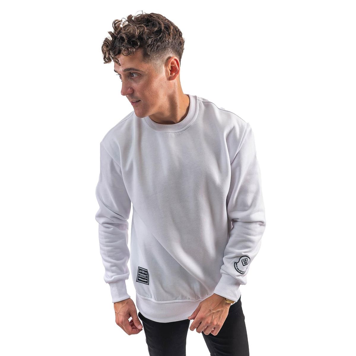 PARROT - Polerón de hombre con cuello polo diseño liso y corte oversize