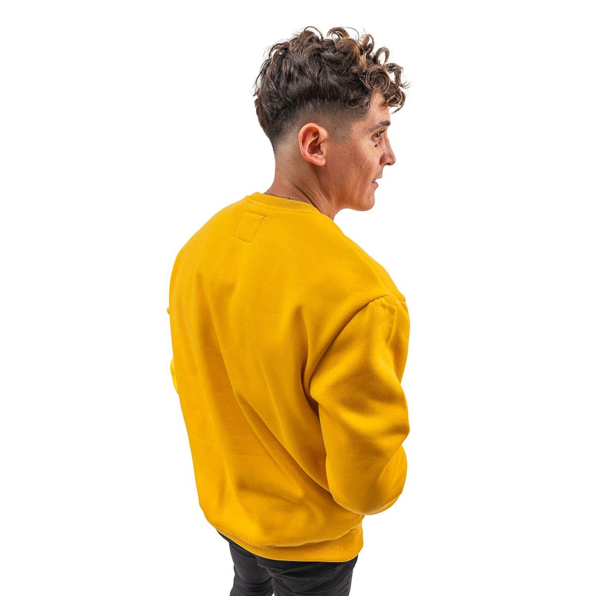 PARROT - Polerón de hombre con cuello polo diseño liso y corte oversize