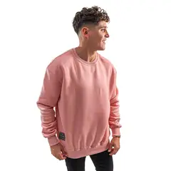 PARROT - Polerón de hombre con cuello polo diseño liso y corte oversize