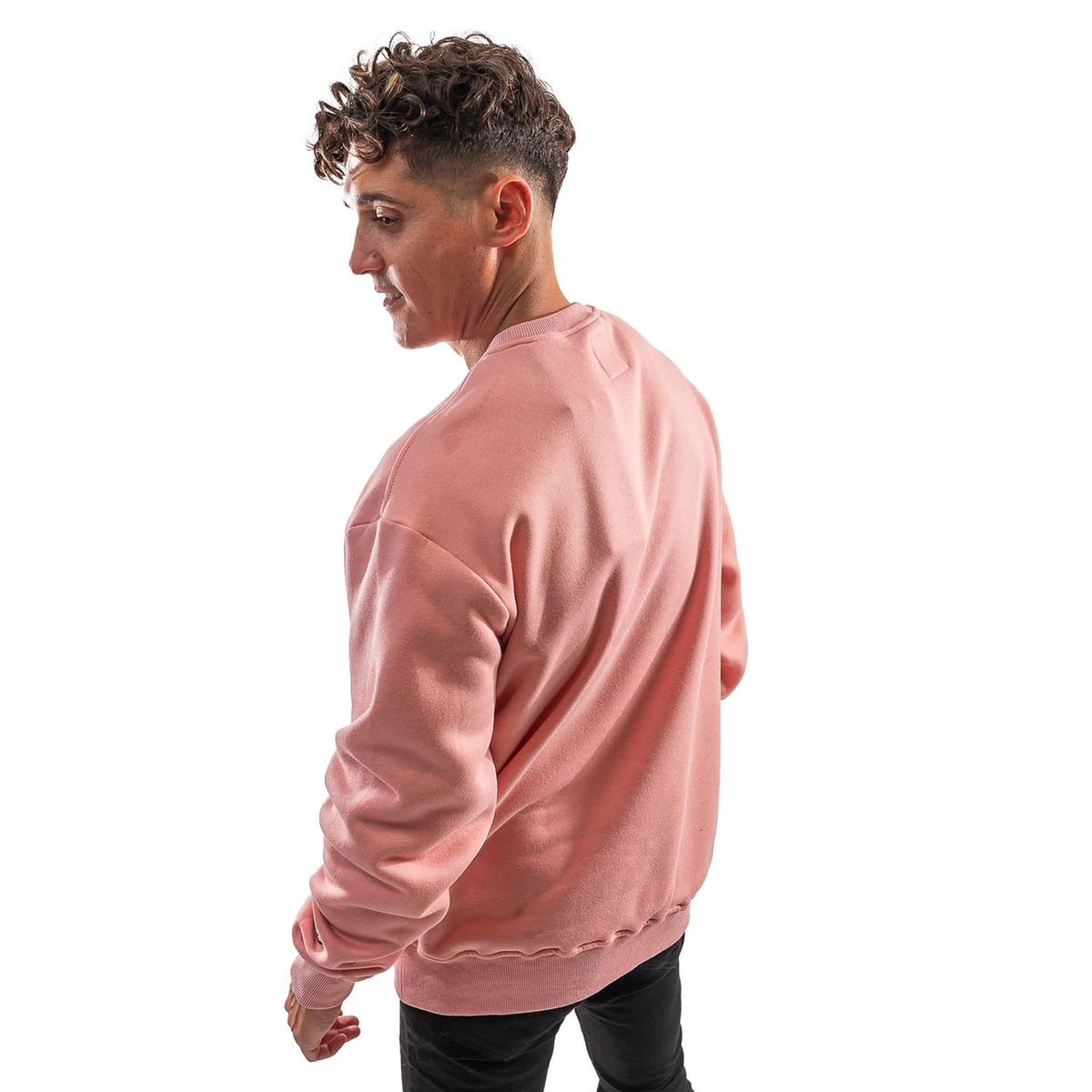 PARROT - Polerón de hombre con cuello polo diseño liso y corte oversize