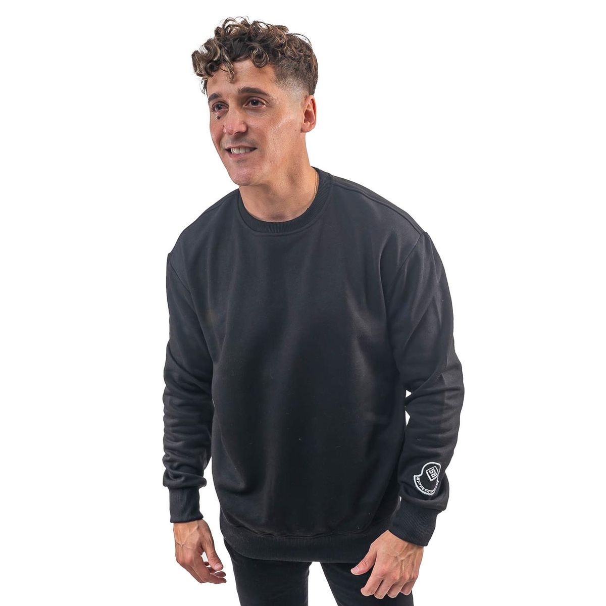 PARROT - Polerón de hombre con cuello polo diseño liso y corte oversize