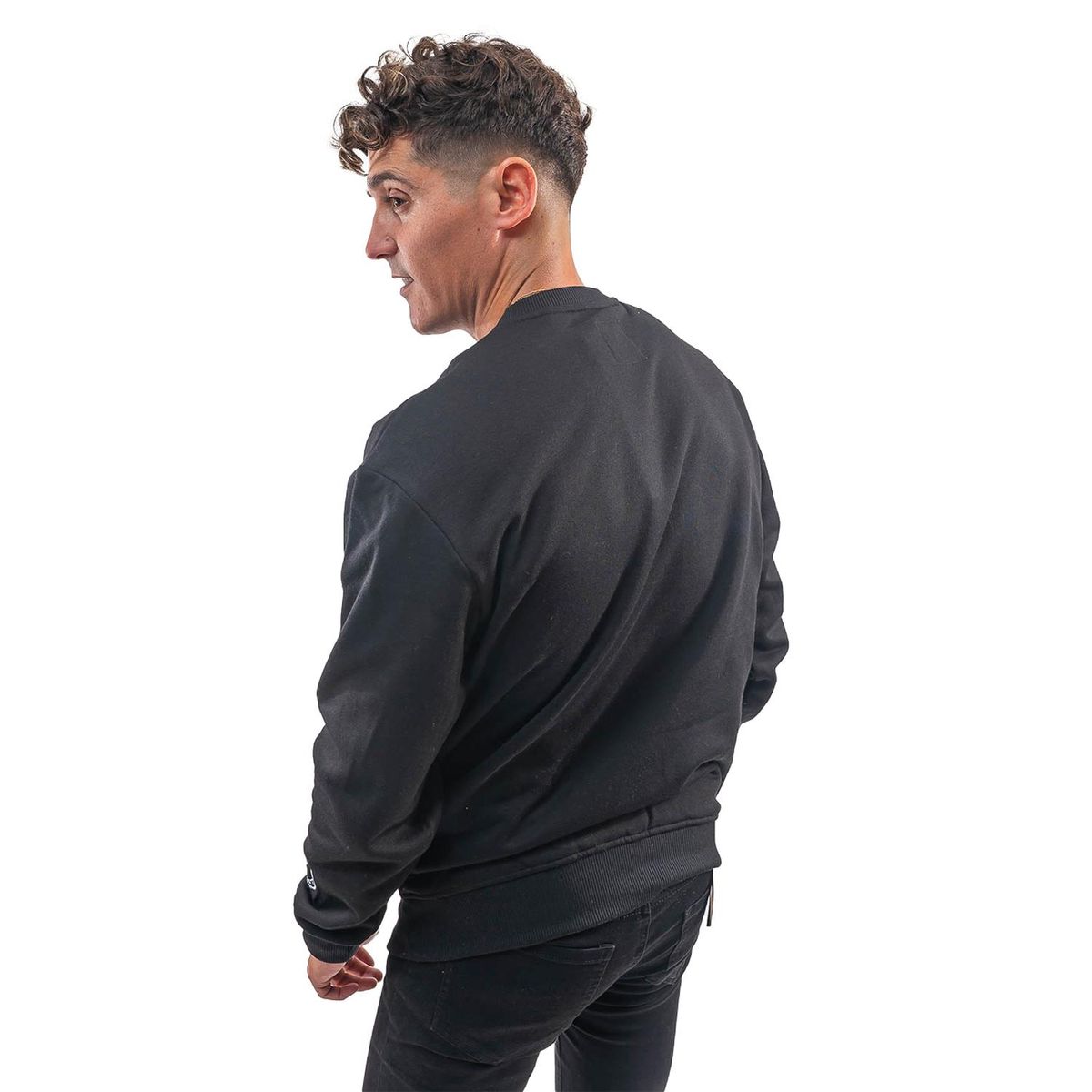 PARROT - Polerón de hombre con cuello polo diseño liso y corte oversize