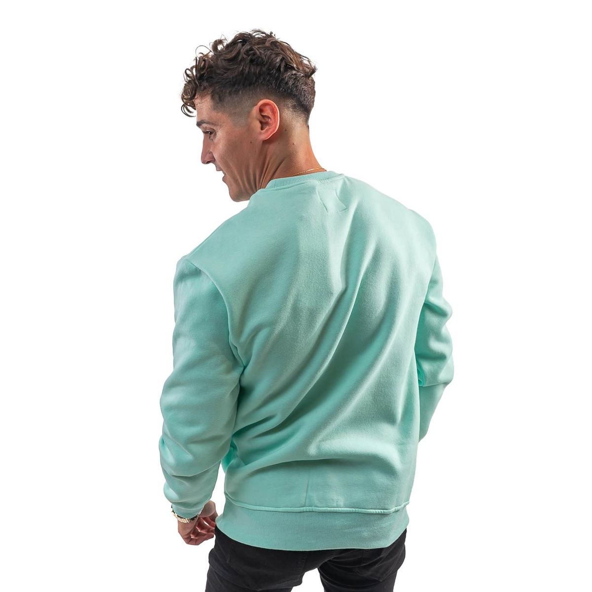PARROT - Polerón de hombre con cuello polo diseño liso y corte oversize