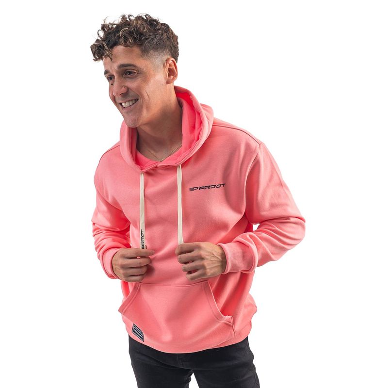 PARROT - Polerón de hombre con gorro diseño liso y corte oversize