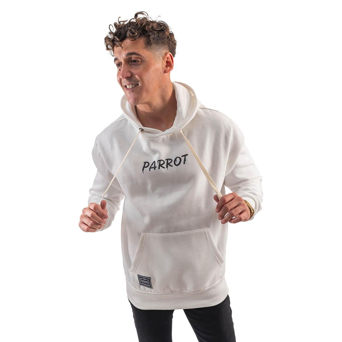 PARROT - Polerón con gorro y bolsillo canguro diseño tricolor