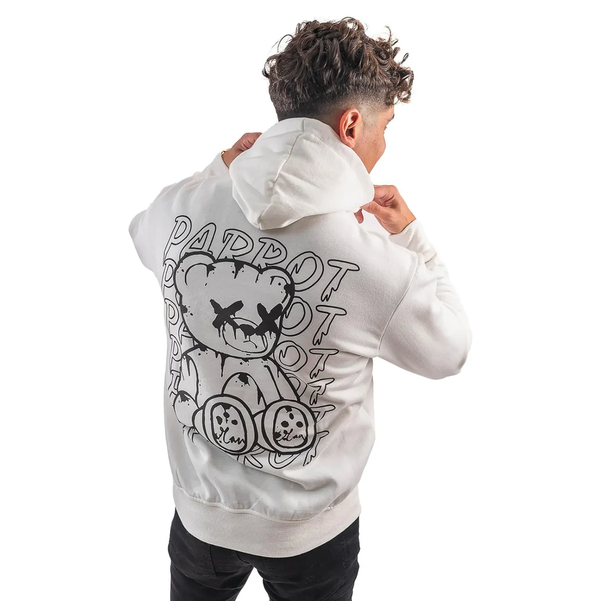 PARROT - Polerón con gorro y bolsillo canguro diseño tricolor