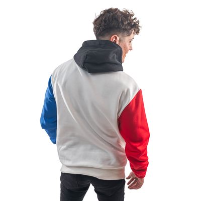 Imagen 2 del producto Polerón con gorro y bolsillo canguro diseño tricolor