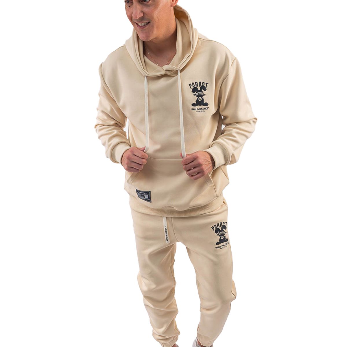PARROT - Set de buzo para hombre compuesto por polerón con gorro y jogger