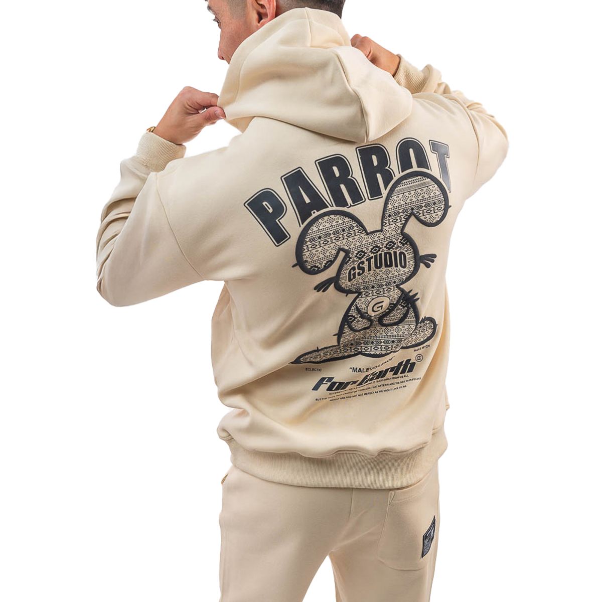 PARROT - Set de buzo para hombre compuesto por polerón con gorro y jogger