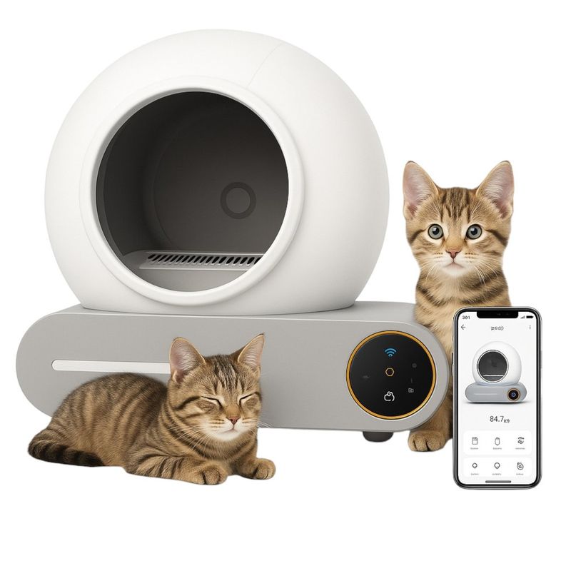 GENERICO - Arenero Robot Inteligente Wifi Gato Auto-Smart