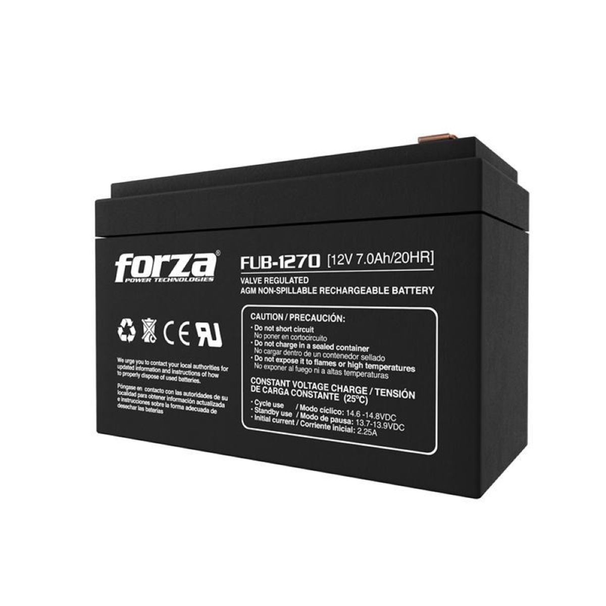 FORZA - Batería Forza para UPS Recargable 12V7Ah AGM