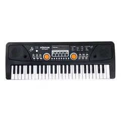 ESHOPANGIE - Piano Teclado Musical Eléctrico De 49 Teclas + Micrófono