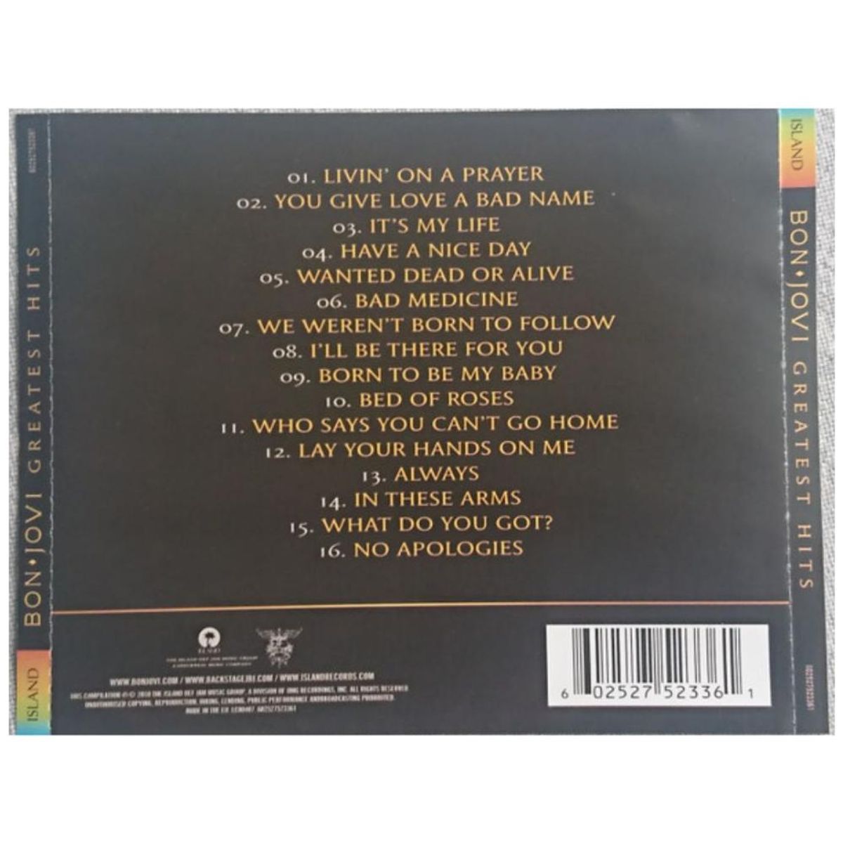 HITWAY MUSIC - BON JOVI - GREATEST HITS - CD