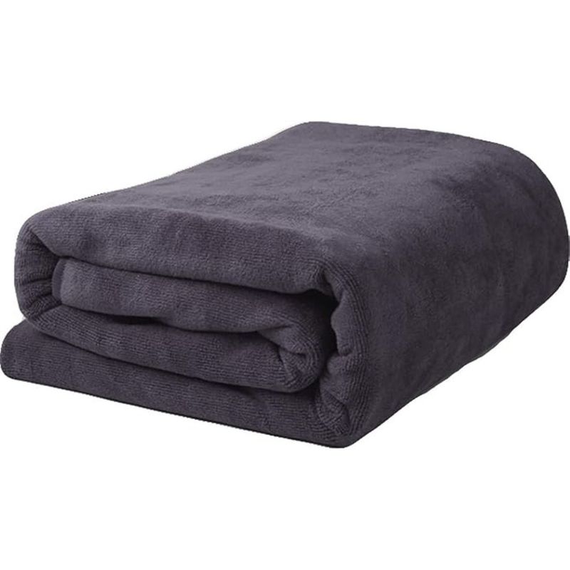 AZ AURAZEUS - Toallon Grande De Baño Negro 100 X 140 Microfibra Playa De Mano Az