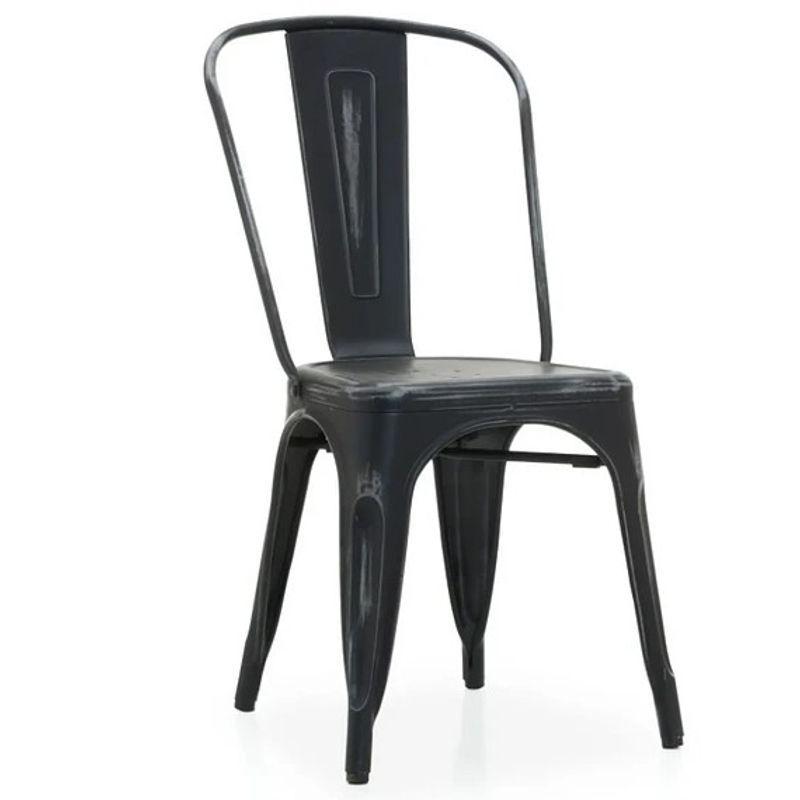 GENERICO - Silla tolix metálico para comedor - Negro