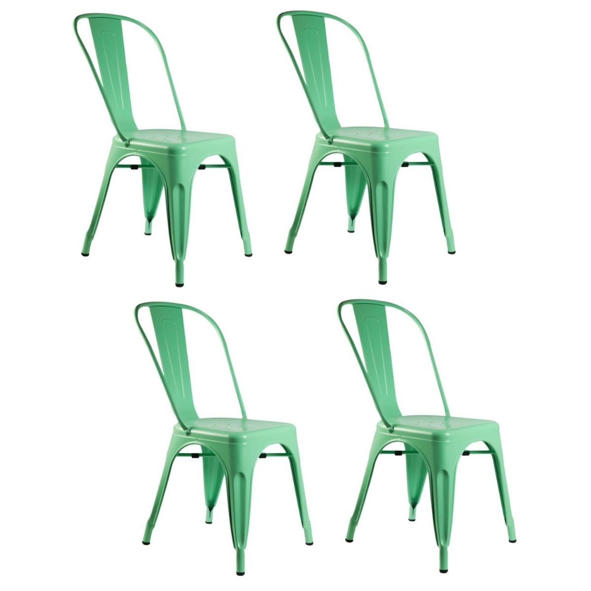 HABITA2 CHILE - Pack de 4 Silla tolix metálica para comedor - Menta