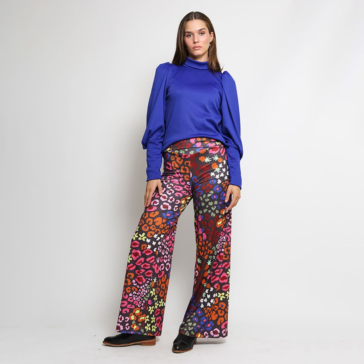 NATALIA SEGUEL - Palazzo Animal Print Cafe Colores Natalia Seguel