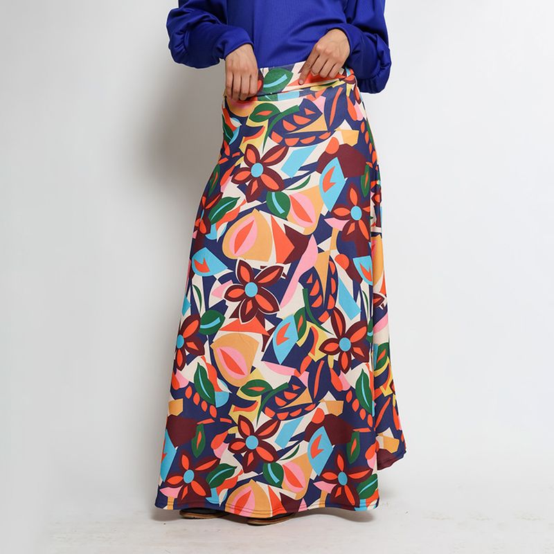 NATALIA SEGUEL - Falda Martina Flores Multicolor Natalia Seguel