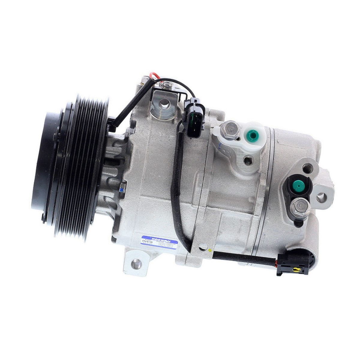 GENERICO - Compresor de AC DVE16 6PK 12V 115MM MDIRECTO 3 PERNOS KIA
