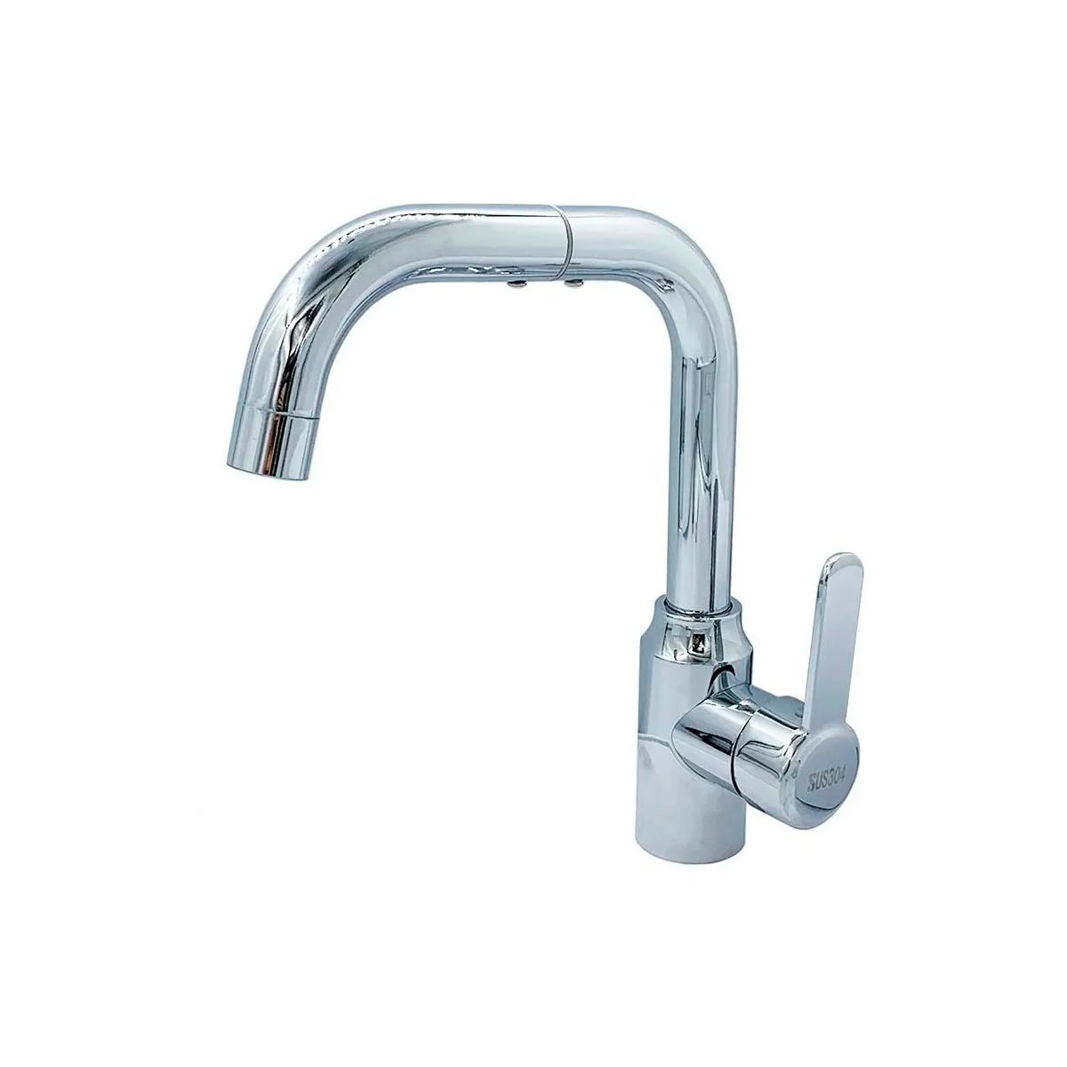 GENERICO - Llave Griferia Lavaplatos Cuello Giratorio Plateada Tap08