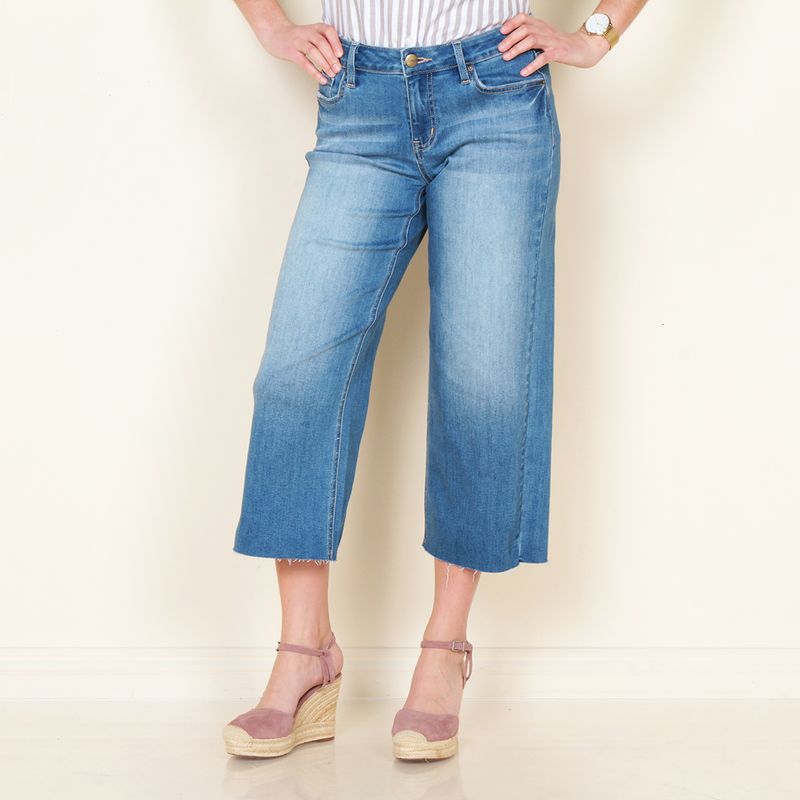 WADOS - JEANS CROP TIRO MEDIO PRETINA BASICA 1 BOTON