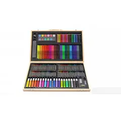 GENERICO - Set de arte 180 Pcs Lapices Para Colorear Maleta De Madera