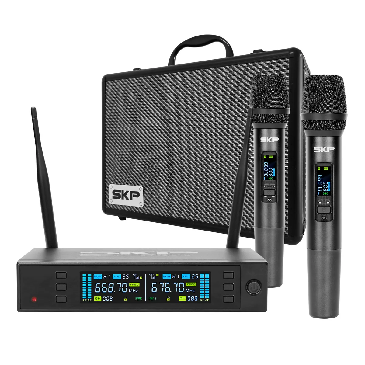 SKP - Micrófono Inalámbrico doble Profesional SKP Clarity II