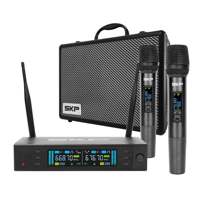 SKP - Micrófono Inalámbrico doble Profesional SKP Clarity II