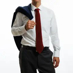 VANDINE - Camisa Blanca Rombo Etiqueta Roja Texturada I25-11 - Blanco