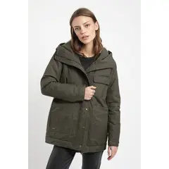 FROENS - Chaqueta Con Gorro Mujer Niebla