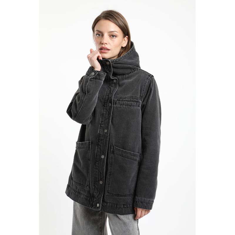 FROENS - Chaqueta Con Gorro Mujer Niebla Froens