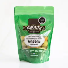 NUCETE - Aceitunas verdes con Pimenton en Doypack 120 grs