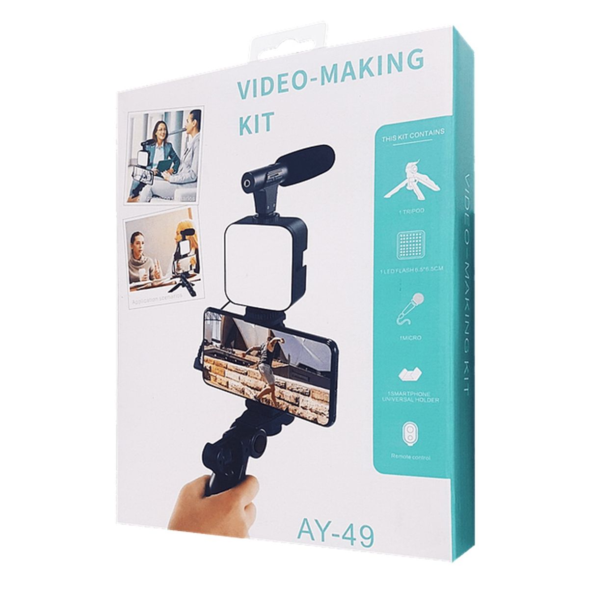 GENERICO - Estabilizador Trípode 6 En 1 Set Grabación Vlogger Celular